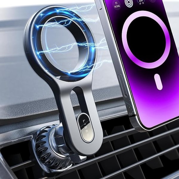 LISEN Fits MagSafe Car Mount [Powerful Magnets] Magnetic Phone Holder