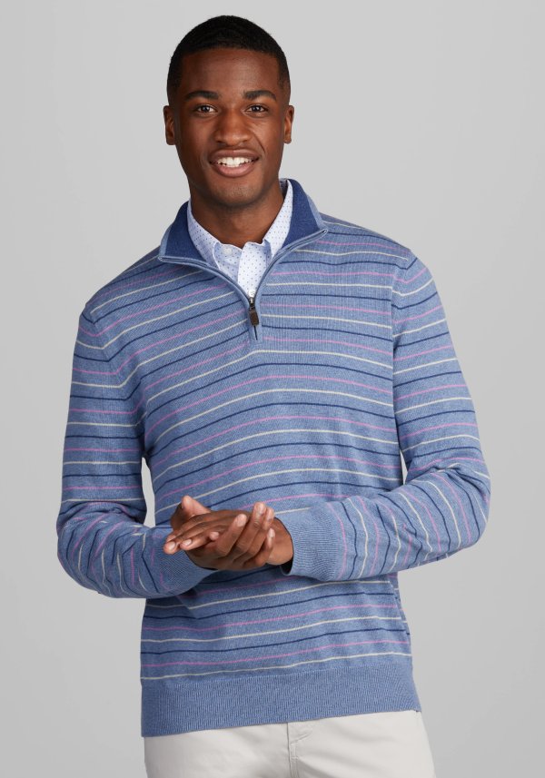 Jos. A. Bank Traveler Collection Tailored Fit 1/4 Zip Sweater CLEARANCE 
