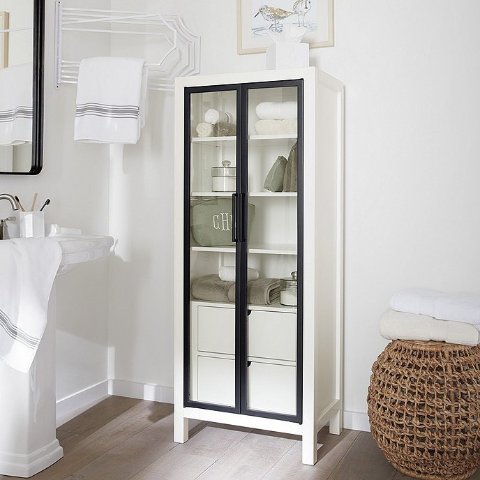 Adam White Bathroom Storage Cabinet
