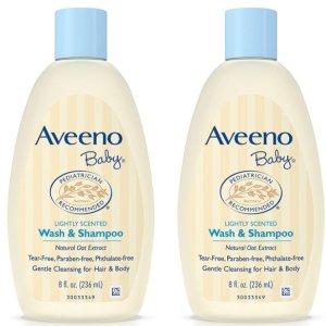 Aveeno Baby Wash & Shampoo For Hair & Body, Tear-Free, 8 Oz. (Pack of 2)