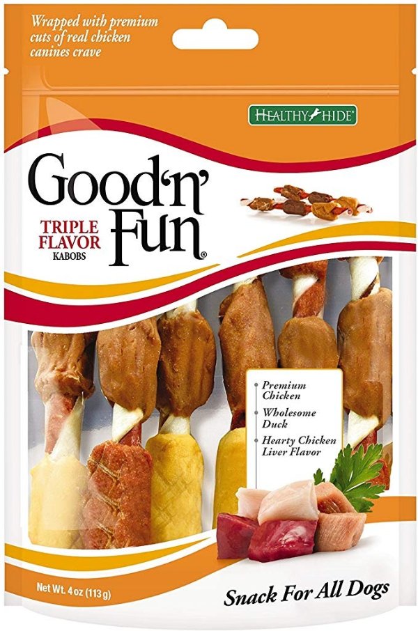 Triple Flavored Rawhide Kabobs for Dogs
