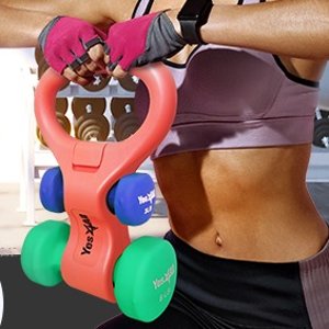 Yes4All Kettlebell Grip for Dumbbell- Kettlebell Handle for Plates - Kettlebell Weight Handle - Kettle Grip Handle to Convert Dumbbells/Weight Plate into Kettlebells for Workouts