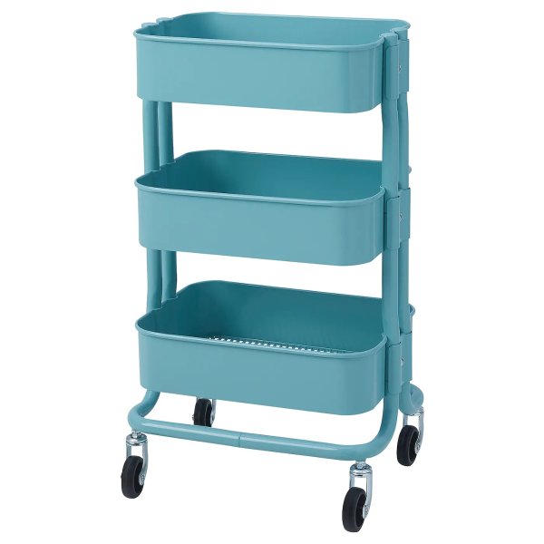 RASHULT Utility cart, turquoise, 15x11x255/8" - IKEA
