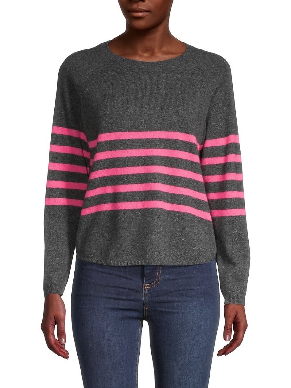 Striped Cashmere Sweatshirt