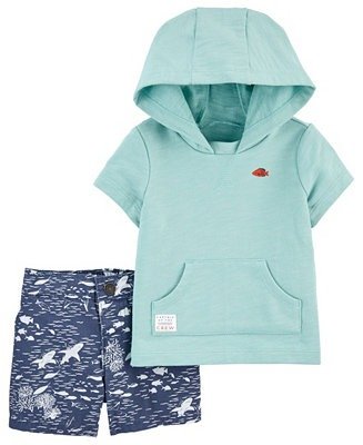 Baby Boys Hooded Tee and Short Set, 2 Pieces