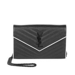 - Monogramme Contrast Piping Chain Wallet