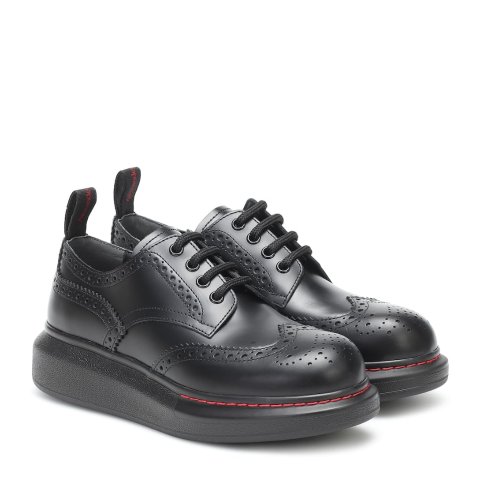 厚底布洛克皮鞋