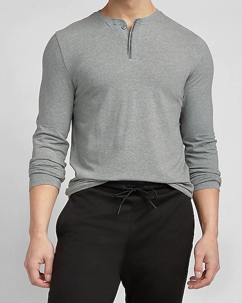 Solid Moisture-wicking Performance Henley