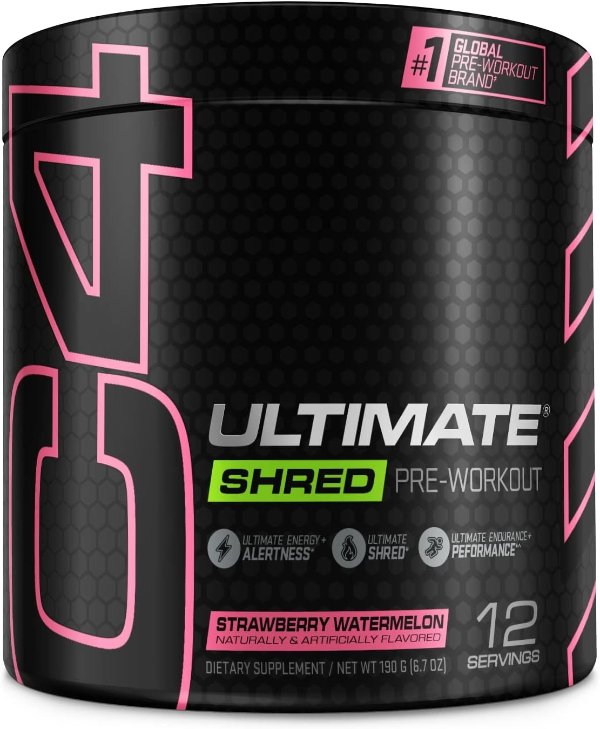 C4 Ultimate Shred 预锻炼粉 草莓西瓜味 12份