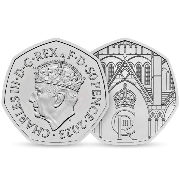 查尔斯三世加冕礼 2023 UK 50p 纪念币