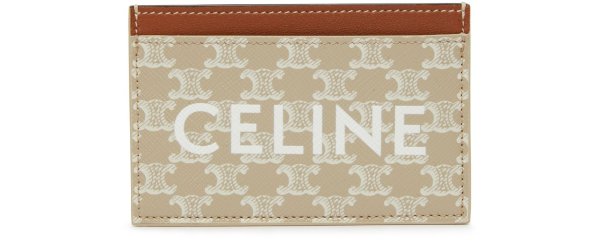 Card holder in Triomphe canvas with Celine print