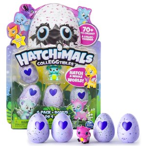 Hatchimals - CollEGGtibles - 4-Pack + Bonus (Styles & Colors May Vary) @ Amazon