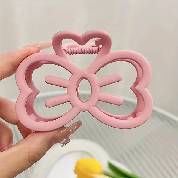 Frosted Butterfly Knot Hair Clasp Clip Women's Cute Hair Clip Suitable For Birthday Parties, Travel Vacations