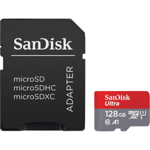 Sandisk 128GBmicroSD卡+转换器 好价热销 随意转换实时存储