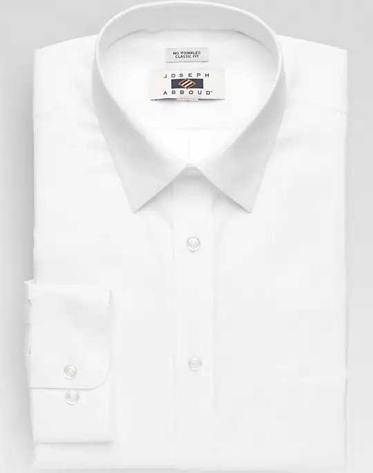 Joseph Abboud White Classic Fit Dress Shirt - Men's Classic Fit | Men's Wearhouse