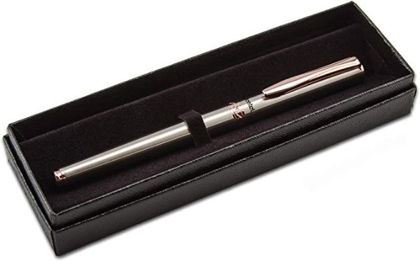 Libretto Roller Gel Pen, Rose Gold, Black Ink with Gift Box, Pen 0.7mm, 1 Pack (K600PG-A)