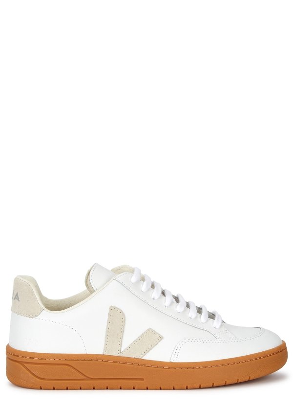 V-12 white leather sneakers