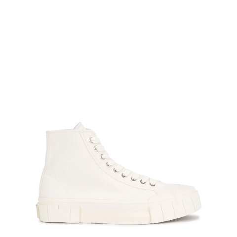 Juice white woven canvas hi-top sneakers