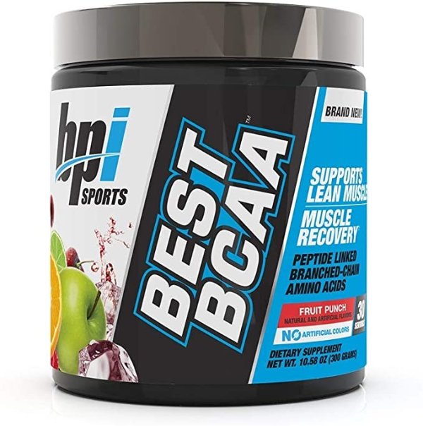 Best BCAA - BCAA Powder - Branched Chain Amino Acids - Muscle Recovery - Muscle Protein Synthesis - Lean Muscle - Improved Performance - Hydration - Fruit Punch - 30 Servings - 10.58 oz.