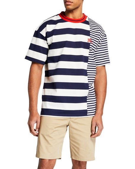 Men's Barratt Spliced-Stripes T-Shirt