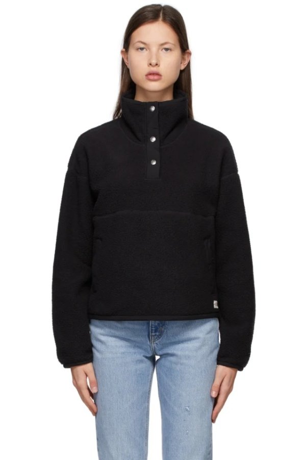 Black 1/4 Snap Cragmont Sweater