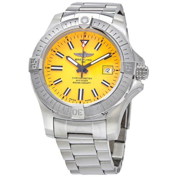 Avenger Seawolf Automatic Chronometer Yellow Dial Men's Watch A17319101I1A1