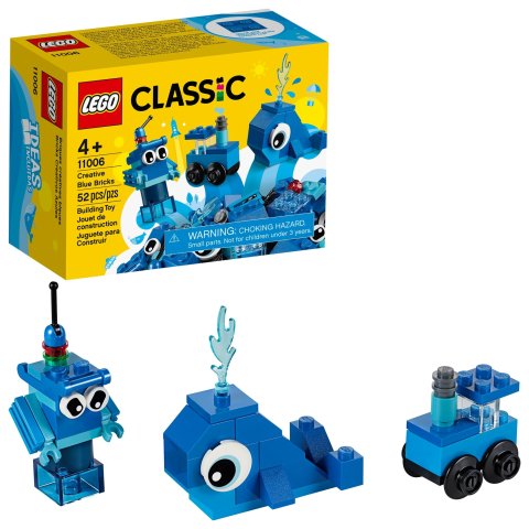 LegoClassic Creative Blue Bricks 11006 Building Set for Imaginative Play (52 Pieces)