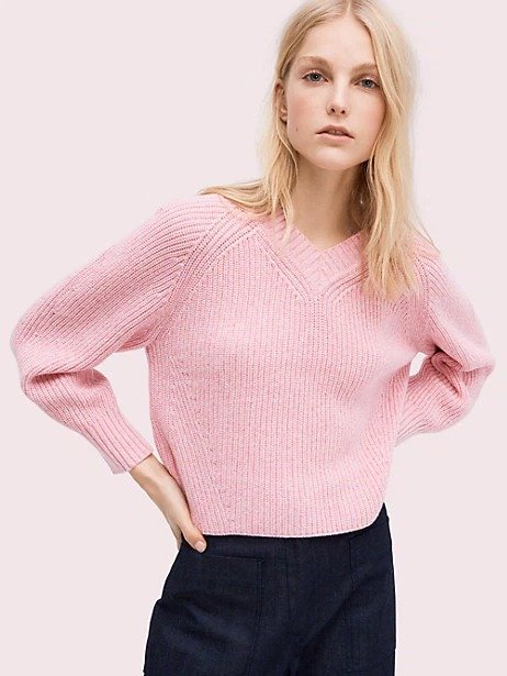 color pop v-neck sweater
