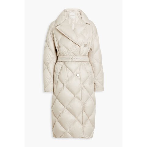 Max MaraTrecoat double-breasted quilted shell down coat