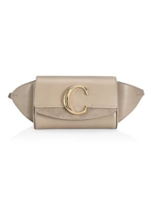 -C Leather & Suede Belt Bag