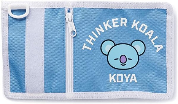 Official Merchandise by Line Friends - KOYA Character Folding Bifold Wallet, Blue