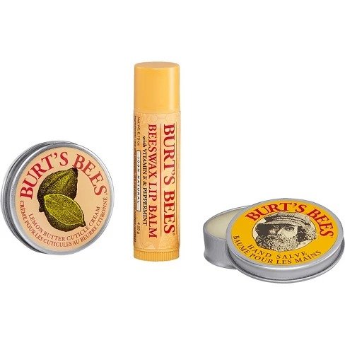 Classic Bee Tin Cuticle Cream Hand Salve Holiday Gift Set Box - 3ct