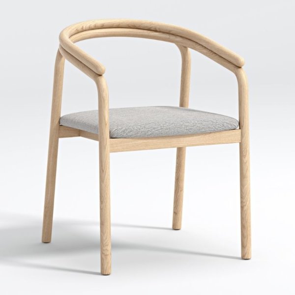 Redonda Wood Upholstered Dining Chair + Reviews | Crate and Barrel