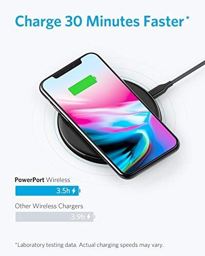 Wireless Charging Bundle, PowerPort Wireless 5 Pad and Stand, Qi-Certified Ultra-Slim Wireless Charger Compatible iPhone Xs Max/XR/XS/X / 8/8 Plus, and More (AC Adapter Not Included)