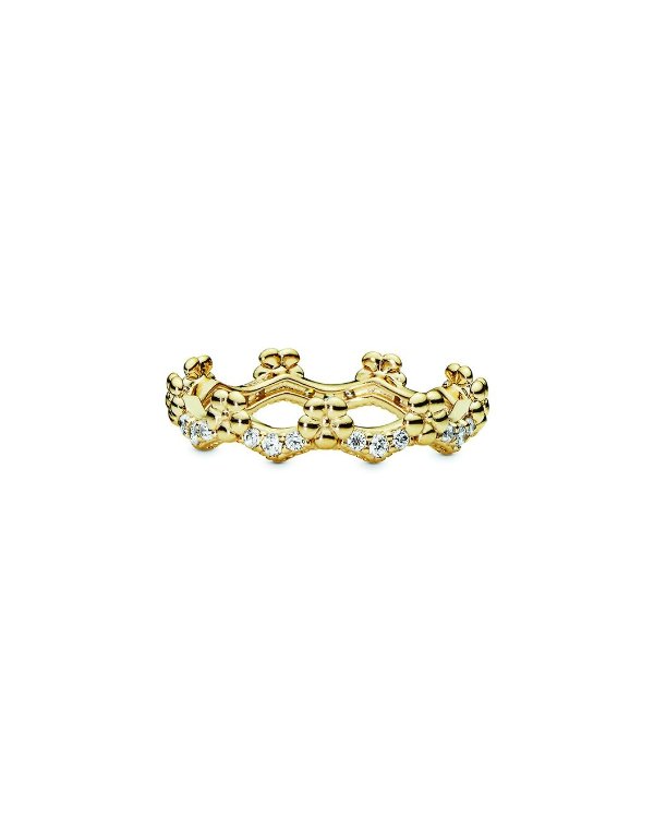 Moments 14K Plated CZ Stackable Ring