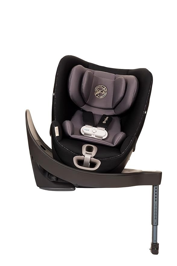 Sirona S with SensorSafe, Convertible Car Seat, 360° Rotating Seat, Rear-Facing or Forward-Facing Car Seat, Easy Installation, SensorSafe Chest Clip, Instant Safety Alerts, Premium Black