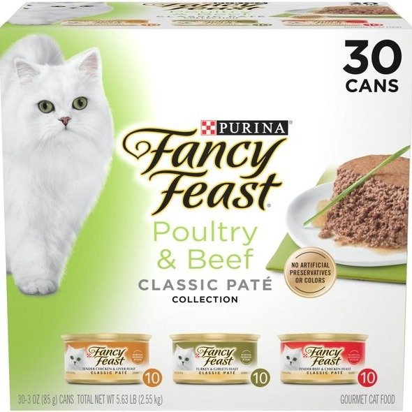 Fancy Feast Classic Poultry & Beef Pate Collection Feast Variety Pack Wet Cat Food