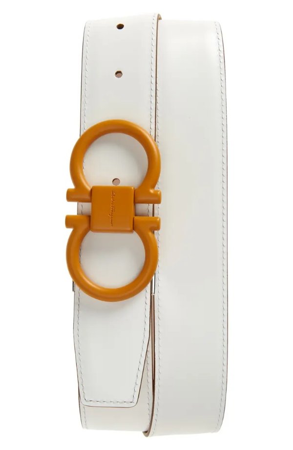 Double Gancio Leather Belt