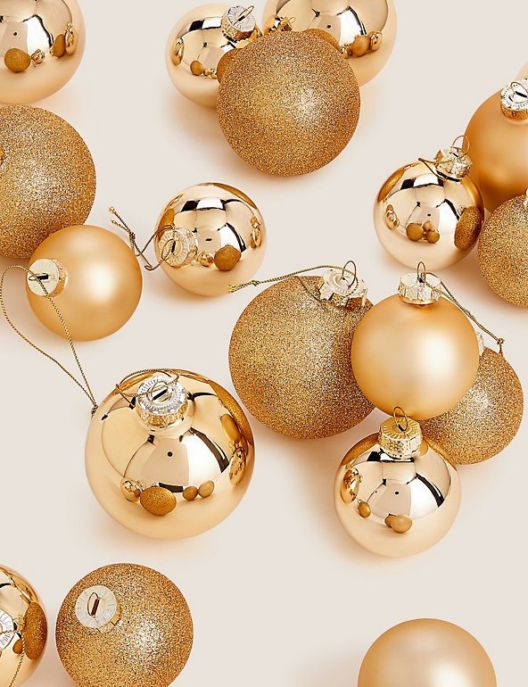 金色圣诞装饰球 40 个