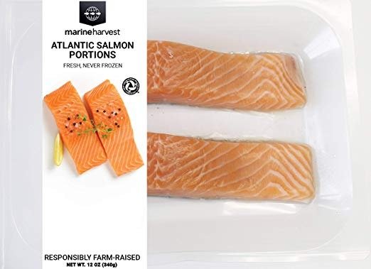 Marine Harvest Fresh Atlantic Salmon, Skin-On, Responsibly Farm-Raised, 12 oz