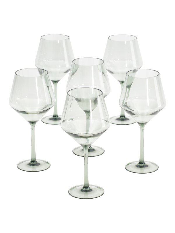 6pk Sole Shatter Proof Tritan Wine Glass Set