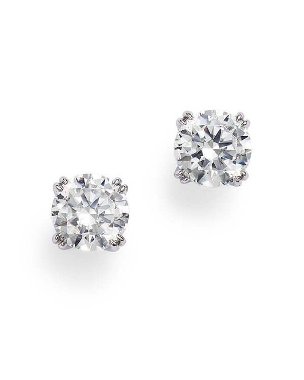 Certified Diamond Stud Earrings in 14K White Gold featuring diamonds with the De Beers Code of Origin, 1.0 ct. t.w. - 100% Exclusive