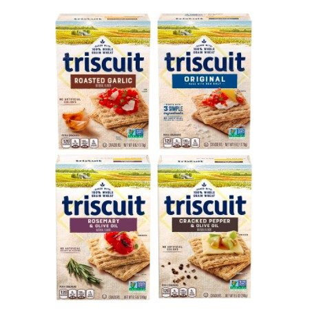 Triscuit 全麦酥脆薄饼干 4款口味装 4盒
