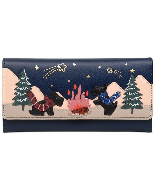 Flapover Leather Matinee Wallet