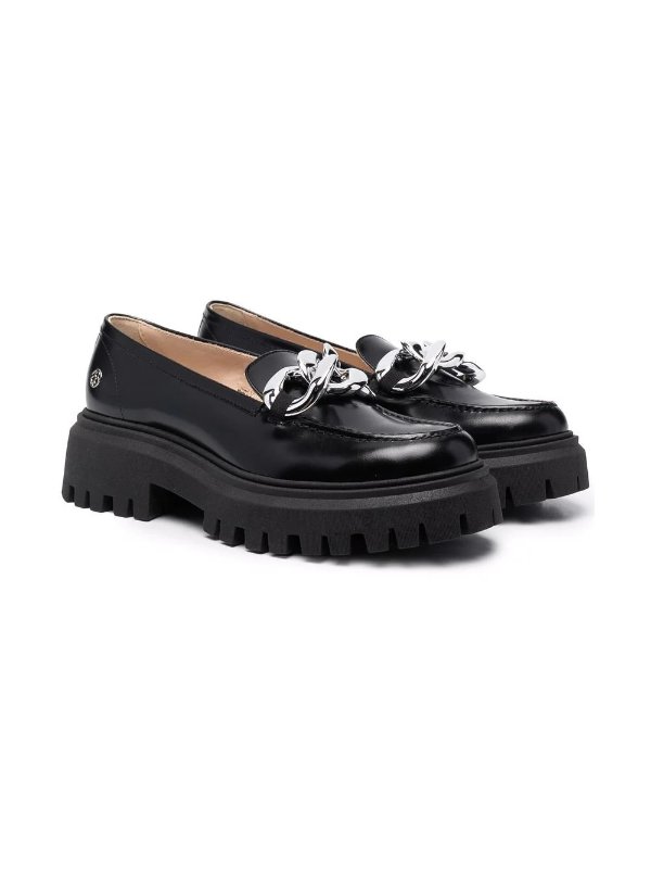 TEEN chain-link detail loafers