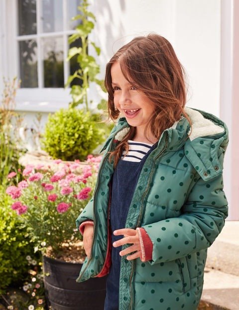Cosy 2-In-1 Padded Jacket - Camp Green Flock Spot | Boden US