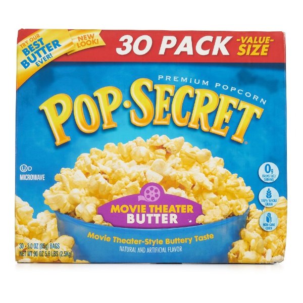 30-Ct. Movie Theater Butter Premium Popcorn Set