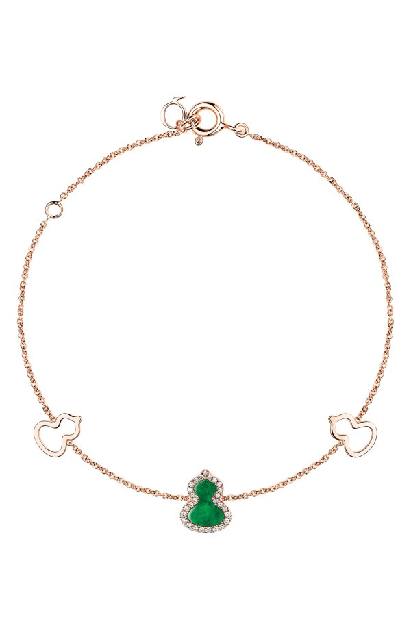 Wulu Jade & Diamond Station Bracelet