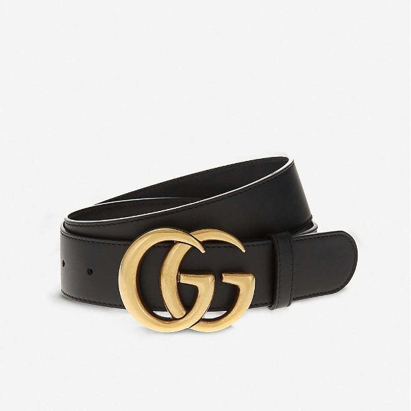 Double G leather belt