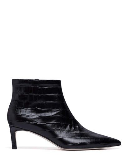 BETHANY - POINTED ANKLE BOOTIES BLACK COW LEATHER